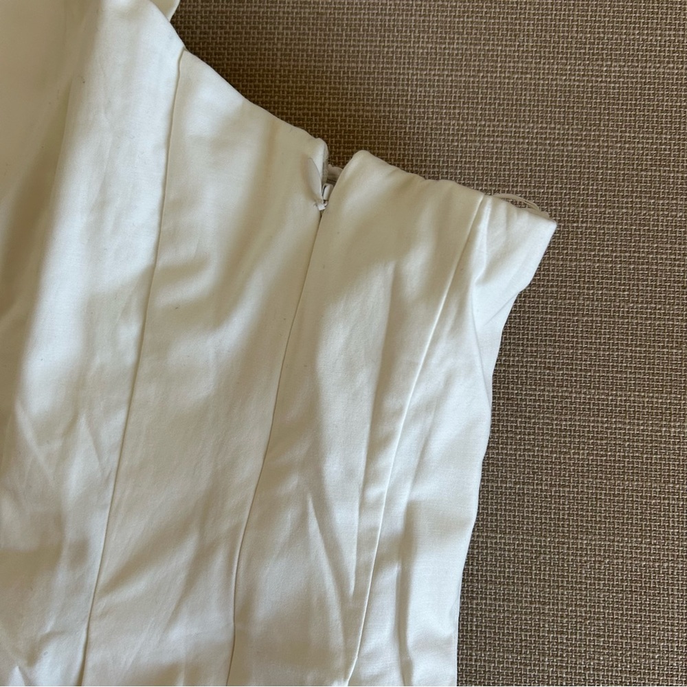 Reformation Ashlyn Top - White Ivory Beau Cocktail Cotton Causal Party - Picture 7 of 9